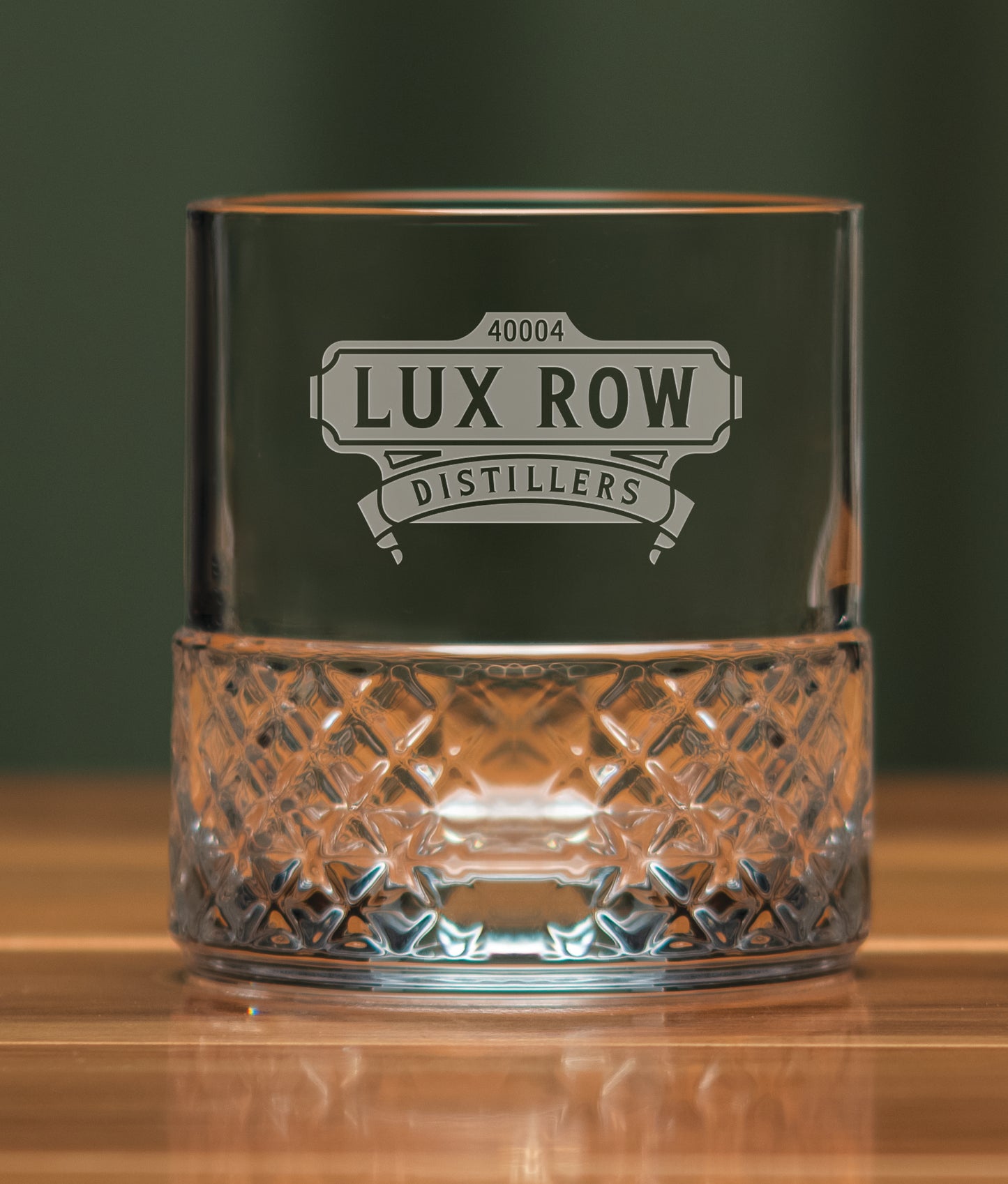 Lux Row Distillers Etched Roma Rocks Glass – 10¼ oz.