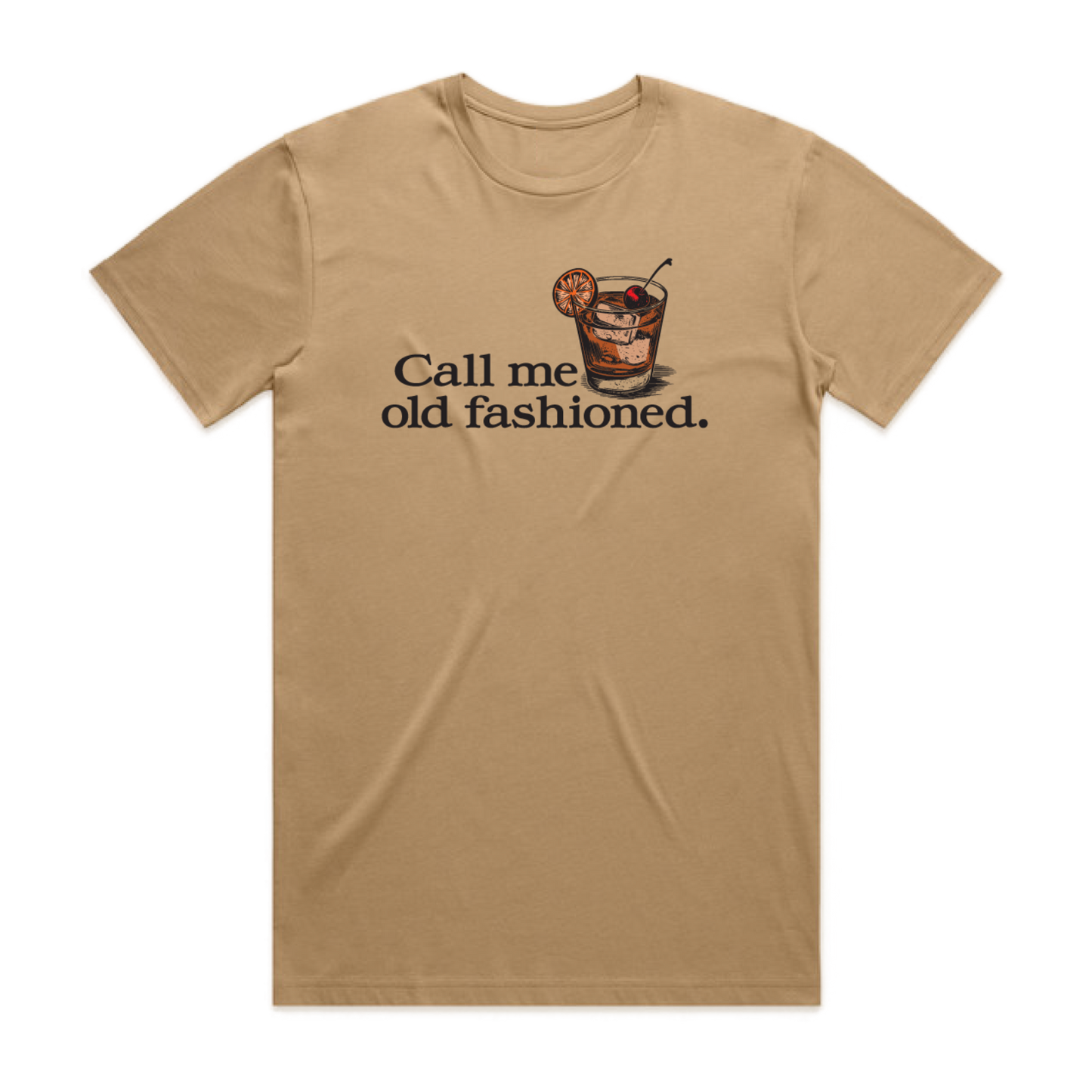 Lux Row Distillers "Call Me Old Fashion" T-Shirt – Khaki